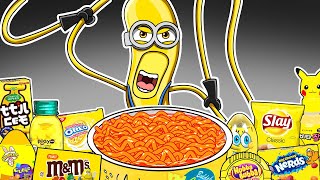 DESPICABLE ME 4 - Mega Minions Convenience Store YELLOW Food Mukbang Animation | ASMR #3