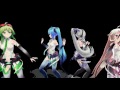 mmd ia haku miku gumi poker face