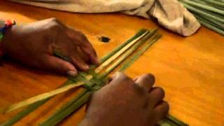 (2/4) The Urban-Abo: Weaving Cattail Leaves - Basic Weaving