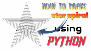 Create a star spiral using python turtle || Conquer Programming ||