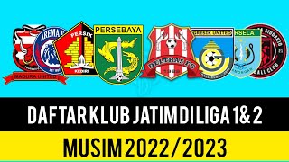 Daftar Klub Jawa Timur di Liga 1 dan Liga 2 Musim 2022/2023