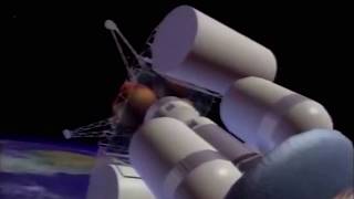 NASA Lunar Exploration Plans (1990 computer animation)