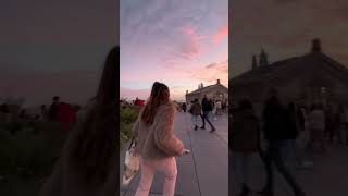 Закат с крыши Lafayette и включение подсветки на Eiffel Tower #paris #shorts