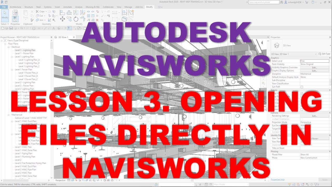 LEARNING NAVISWORKS: LESSON 3 OPENING FILES DIRECTLY IN NAVISWORKS ...