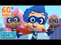 Most Daring Rescues w/ Gil, Molly, and Baby Mia! | 60 Minute Superhero Compilation | Bubble Guppies