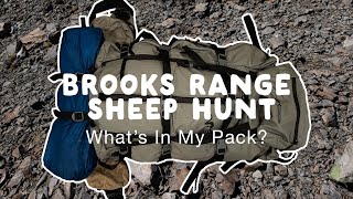 Brooks Range Dall Sheep Hunt: What's In The Pack?