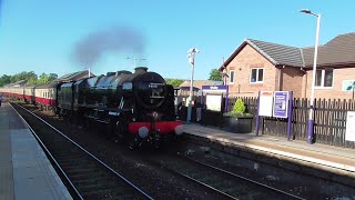 LMS 'Royal Scot' 46100 at Whalley Railway Station with 'The Fellsman'