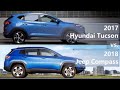 2017 Hyundai Tucson vs 2018 Jeep Compass (technical comparison)