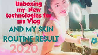 UNBOXING MY NEW TECHNOLOGIES FOR MY VLOG AND MY SKIN ROUTINE RESULT PART 2