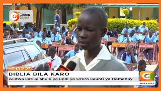 Joshua Otieno, mwanafunzi wa kidato cha kwanza ajipeleka shuleni akiwa na Biblia pekee