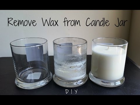 How do you get leftover candle wax out of a jar?