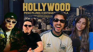 REACCIÓN Con SARA a Hollywood - Peso Pluma, Estevan Plazola (Video Oficial)