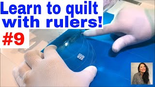 Learn to quilt with rulers!  Part 9 using the 6" Spiral template