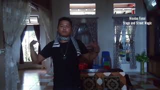 Scarf through neck magic trick tutorial
