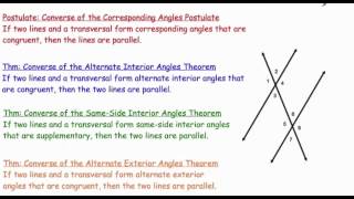 Corresponding Angles Postulate