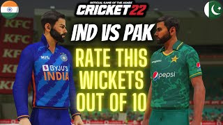 Rate This Wickets 💯 India 🇮🇳 vs Pakistan 🇵🇰 Cricket 22 - #Shorts - RtxVivek