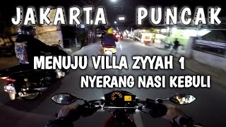 Perjalanan Jakarta Puncak Cisarua Bogor Villa Zyyah 1 || Touring CB