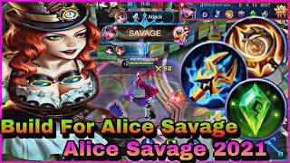 ALICE SAVAGE!! Queen Of Blood Burning HP Non-stop. Alice Top 1 - Alice Mobile Legends: Bang Bang