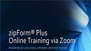 zipForm Plus Online Training - May 11, 2020