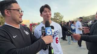 Hyeseong Kim on 1st Public Dodgers Appearance, Meeting LA Fire Department, Goals for 2025 Season!