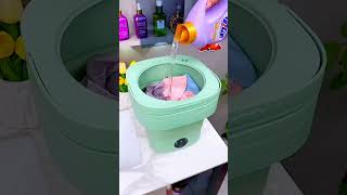 This mini portable washing #MiniWashingMachine #LaundryHack #PortableAppliance #HomeEssentials