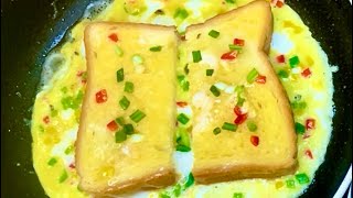 How To Make  One Pan Egg Toast! Easy & Delicious Omeletts Sandwich Colorful Recipe!  asmr 🔝