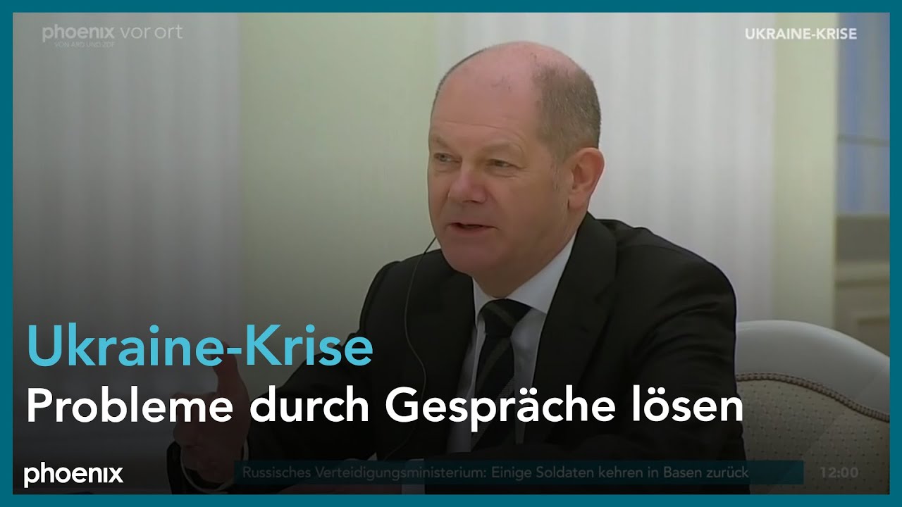 Olaf Scholz Und Wladimir Putin Vor Ihrem Gespräch Zur Ukraine-Krise Am ...