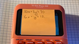 How to SOLVE SYSTEMS OF EQUATION on a TI-84 plus CE python graphing calculator