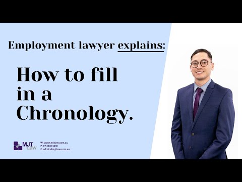 What is a case chronology?