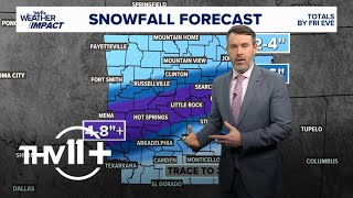 Parts of Arkansas could see up to 8 inches of snow this week