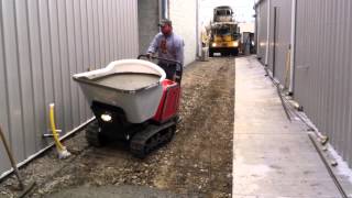 concrete buggy with tracks