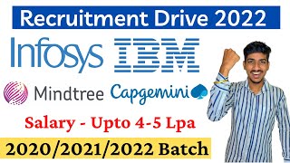 Capgemini Off Campus Drive 2022 | Infosys Recruitment 2022 | IBM Infosys Hiring Freshers 2022 Batch