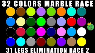 32 Colors Elimination Marble Race with 31 legs 2 / Marble Race King