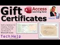 Build a Database for Creating, Printing, and Tracking Gift Certificates in Microsoft Access