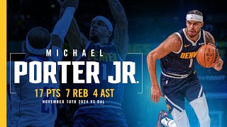 Michael Porter Jr. Full Game Highlights vs. Mavericks  📺 | 11/10/24