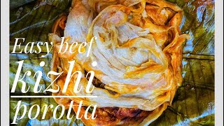 കിഴി പൊറോട്ടാ | easy and tasty beef kizhi porotta recipe