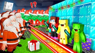 GRINCH and SANTA vs Security House in Minecraft Maizen JJ and Mikey Christmas