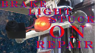 HOW to Fix HARLEY DAVIDSON Brake light Stuck ON.