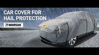 IT WORKS!!  WARSUN Anti-Hail Car Cover | Real Air Bags | Bounce Effect