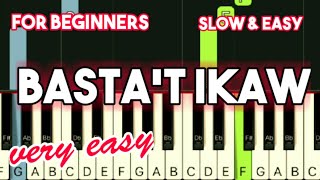 JEREMIAH - BASTA'T IKAW | SLOW & EASY PIANO TUTORIAL