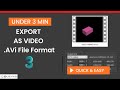 How to Export video in 3dsmax:AVi Video Format