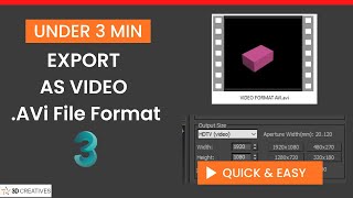 How to Export video in 3dsmax:AVi Video Format