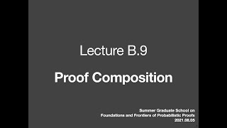 Lecture B.9: PCP composition and the PCP theorem