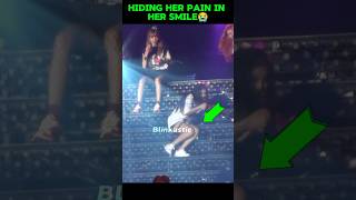 Jennie slipped her leg on stage while performing😭 || #jennie #shorts #viral #100kviews #mantra