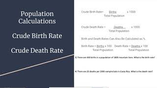 Population Calculations Part 1