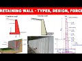 Retaining Walls Explained | Types, Forces, Failure and Reinforcement | design of retaining wall