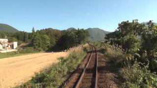 【前面展望】あまやー芦ノ牧温泉感車窓風景・会津鉄道2016/10/16