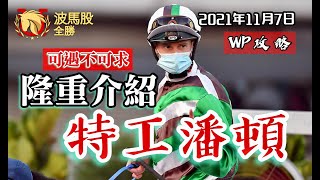 【香港賽馬】2021年11月7日心水提供｜隆重介紹「特工潘頓」｜WP攻略｜