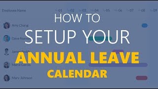 How To Setup Your Annual Leave Calendar for 2019