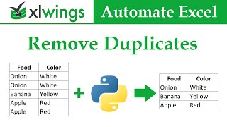Remove Duplicate Rows from Excel in Seconds | Python xlwings